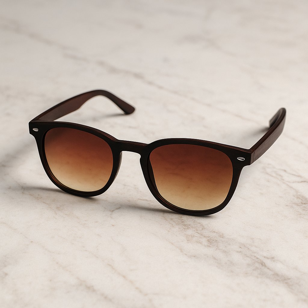 Brotlen Timber Brown Wayfarer Sunglasses – Gradient Lens Edition